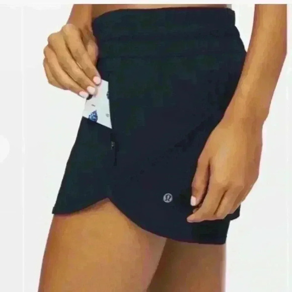 Lululemon navy track lined short - Picture 2 of 9